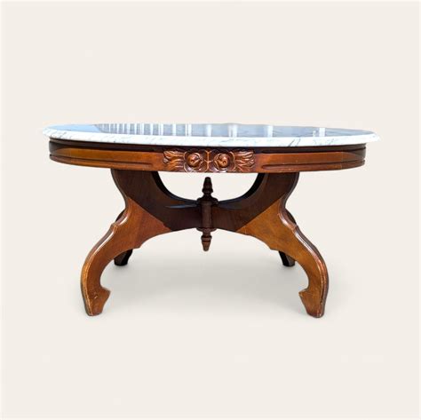 Small Antique Oval Coffee Table