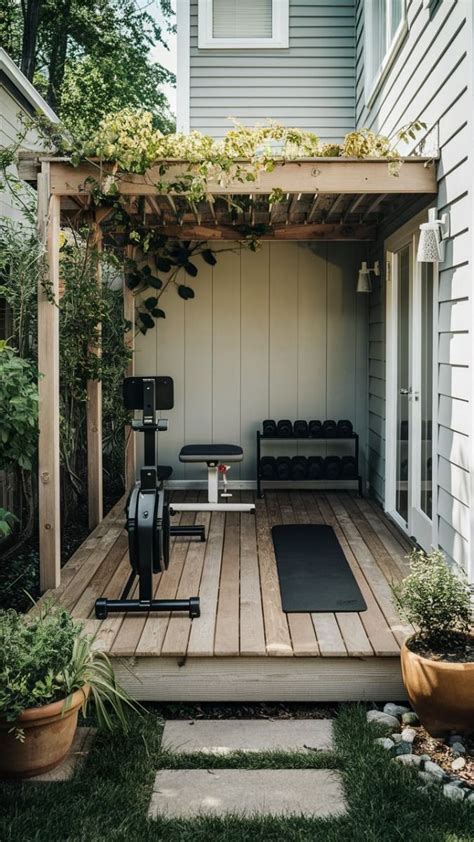 small backyard gym ideas