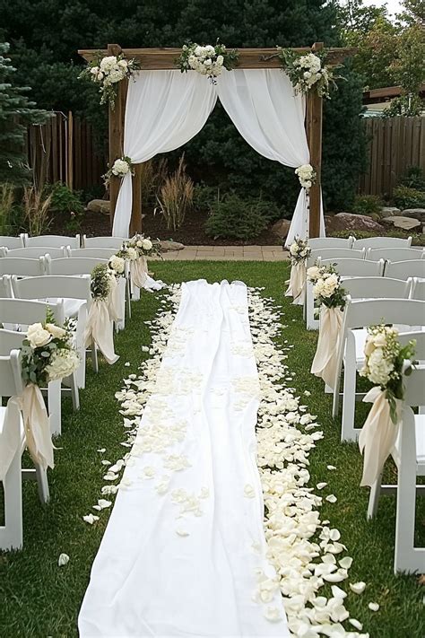 Small Backyard Wedding Aisle Ideas