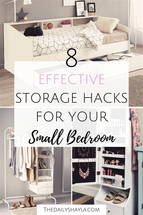 Top 9 Small Bedroom Storage Ideas in 2019 Organization Hacks