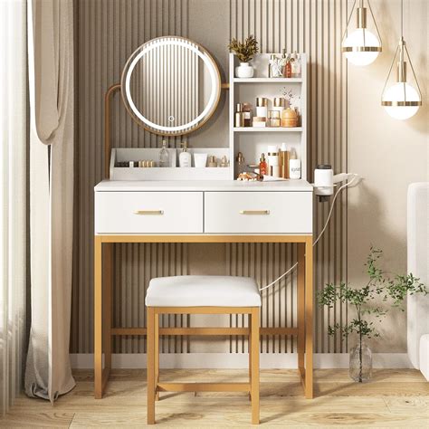 Nummari Boahaus Matilda Vanity with Mirror Small bedroom vanity