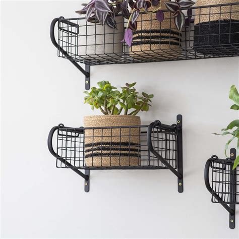 Small Black Wall Shelf Unit