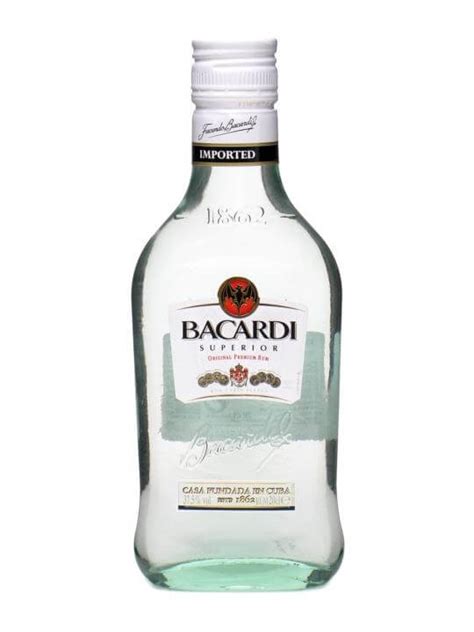 small bottle of bacardi rum