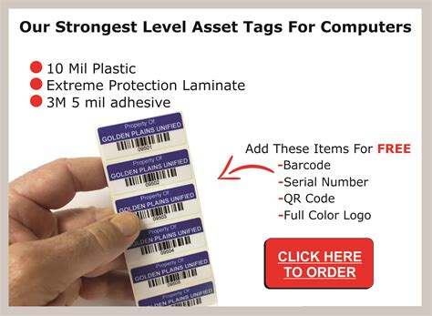 small business asset tags for computers