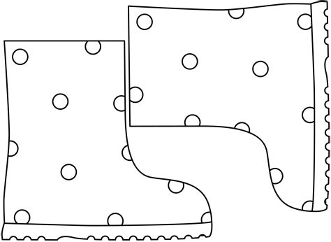 Small Childs Rain Boot Template Printable