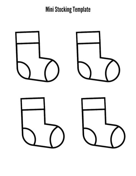 Small Christmas Stocking Template Printable