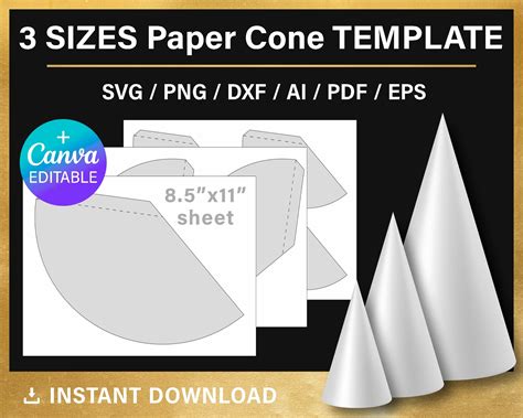 Small Cone Template Free Printable