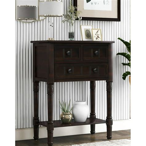 Small Console Table With Drawers And Shelf