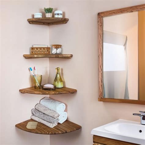 Small Corner Shelves Bathroom