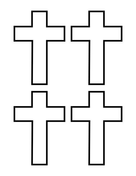 Small Cross Printable Template