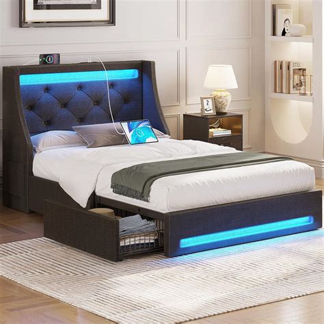 Small Double Beds With Led Lights