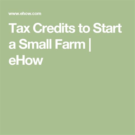 small farm tax credit