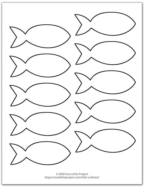 Small Fish Printable Templates