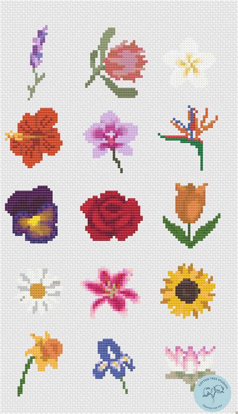 Small Flower Cross Stitch Pattern