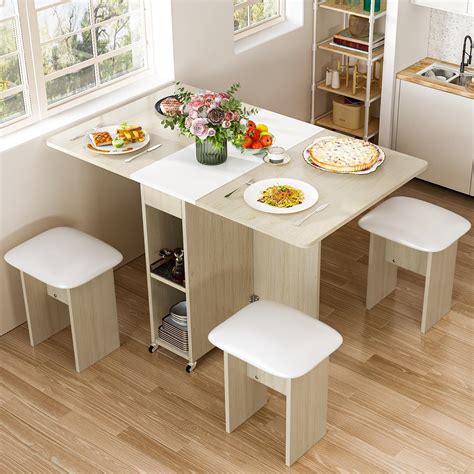 Small Folding Dining Table Set For 4