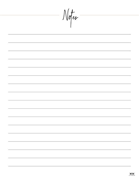 Small Free Printable Note Paper