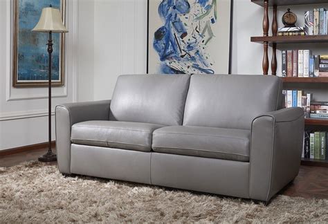 Small Grey Leather Sofa Bed