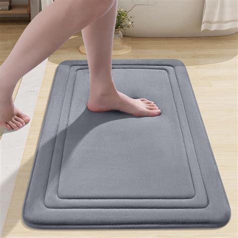 Small Grey Memory Foam Bath Mat