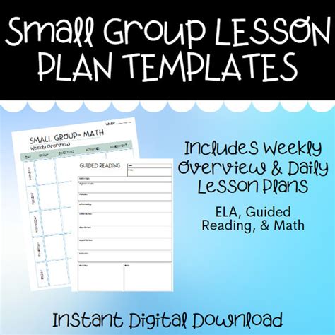 small group guided reading lesson plan template