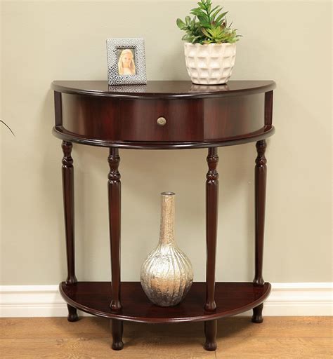 small half round end table