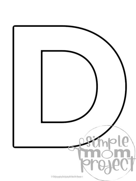 Small Letter D Free Printable