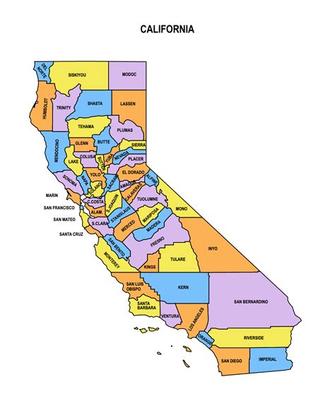 Small Map Of California Printable