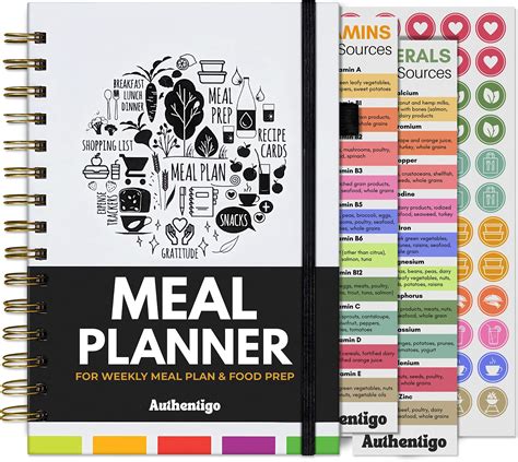 Small Menu Planner Printables For 5X8 Notebook