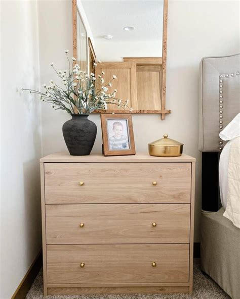 Small Mirror Above Nightstand