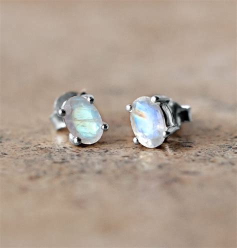 small moonstone stud earrings