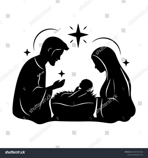 Small Nativity Shadow Printable