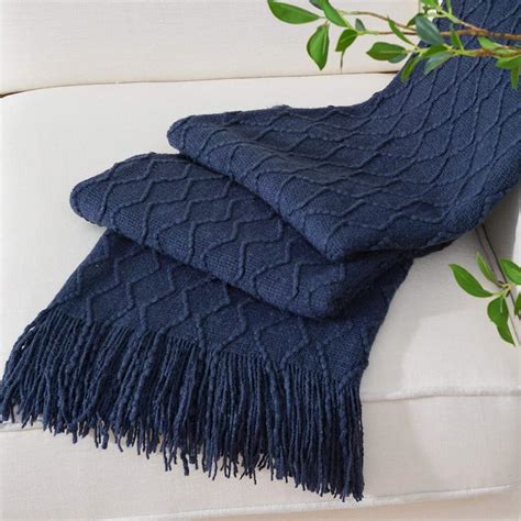 Small Navy Blue Throw Blanket
