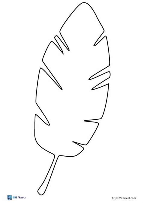 Small Palm Leaf Template Printable
