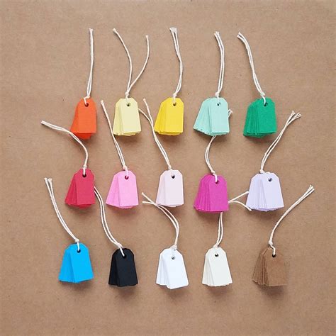 Small Paper Tags With String