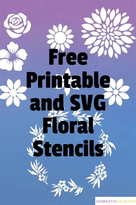 Small Printable Flower Stencils