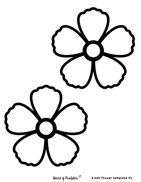 Small Printable Flower Template