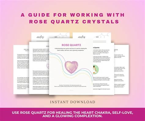 Small Printable Guide For Rose Quartz
