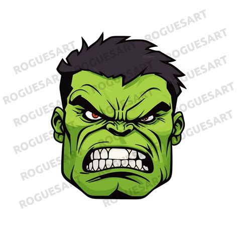 Small Printable Hulk Face
