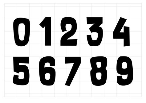 Small Printable Number Stencils