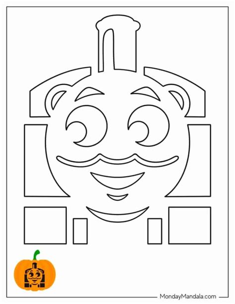 Small Printable Thomas Stencil For Pumpkin