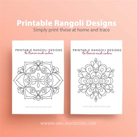 Small Rangoli Stencils Printable
