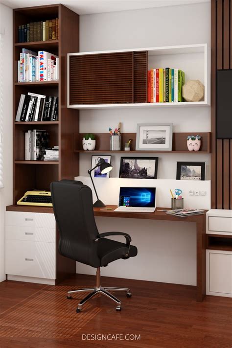 small room bedroom study table with bookshelf design