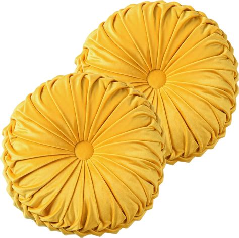 Small Round Yellow Pillows