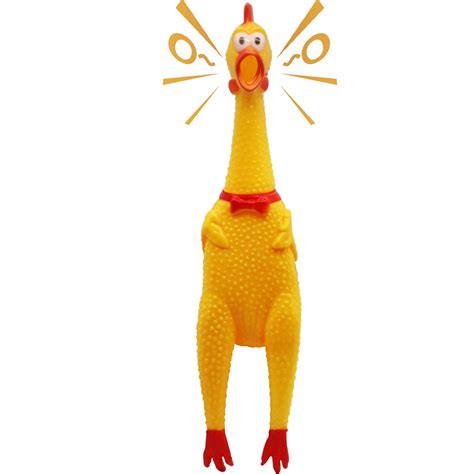 small rubber chicken dog toy