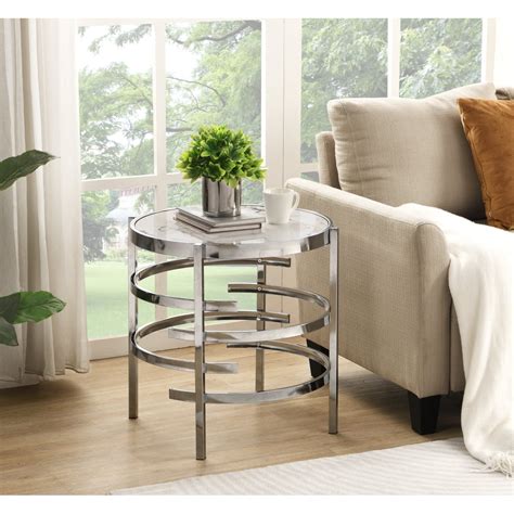 Small Silver End Table