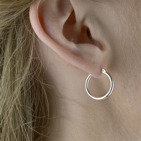 small silver hoop earring