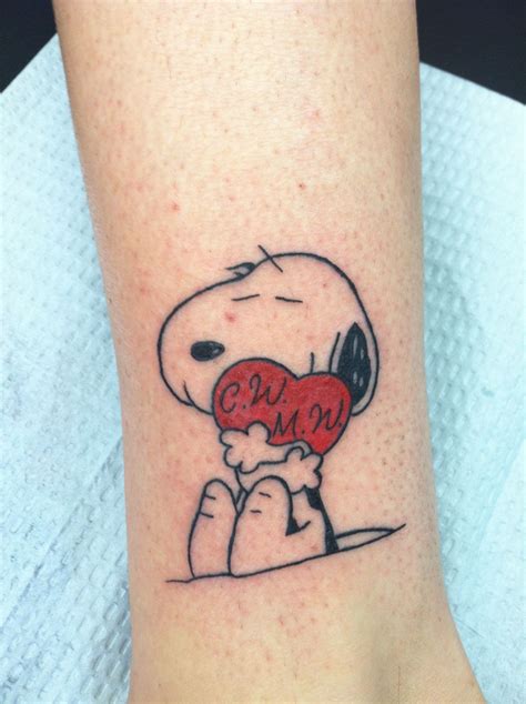 Famous Small Snoopy Tattoo Designs Ideas