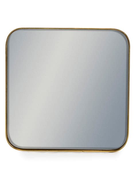 Small Square Gold Mirror
