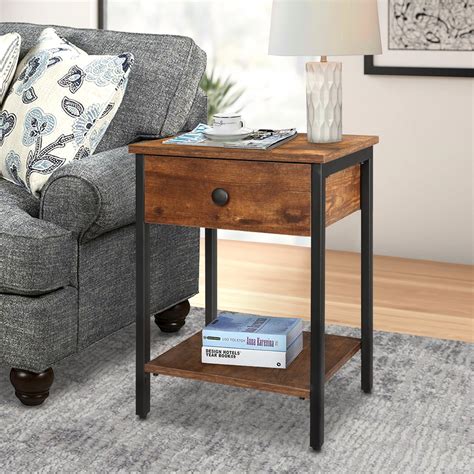 Small Square Side Table With Drawer