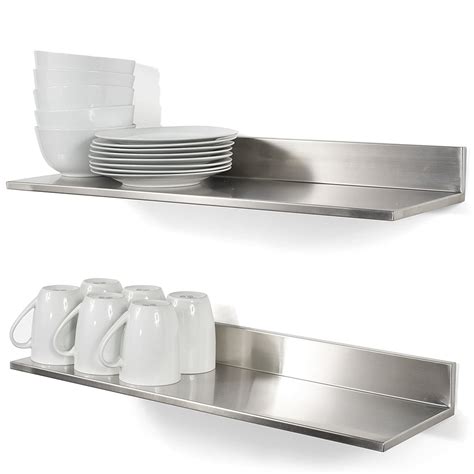 small stainless steel shelf