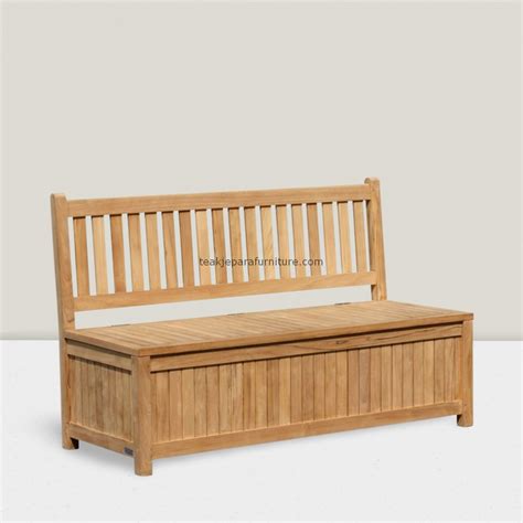 Small Teak Storage Bench